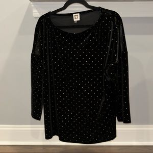 Brand New Anne Klein Velvet Studded Sweater